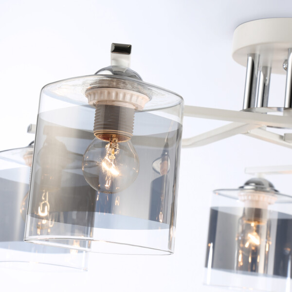 TR303219/5 WH/CH/SM белый/хром/дымчатый E27*5 max 60W D580*250