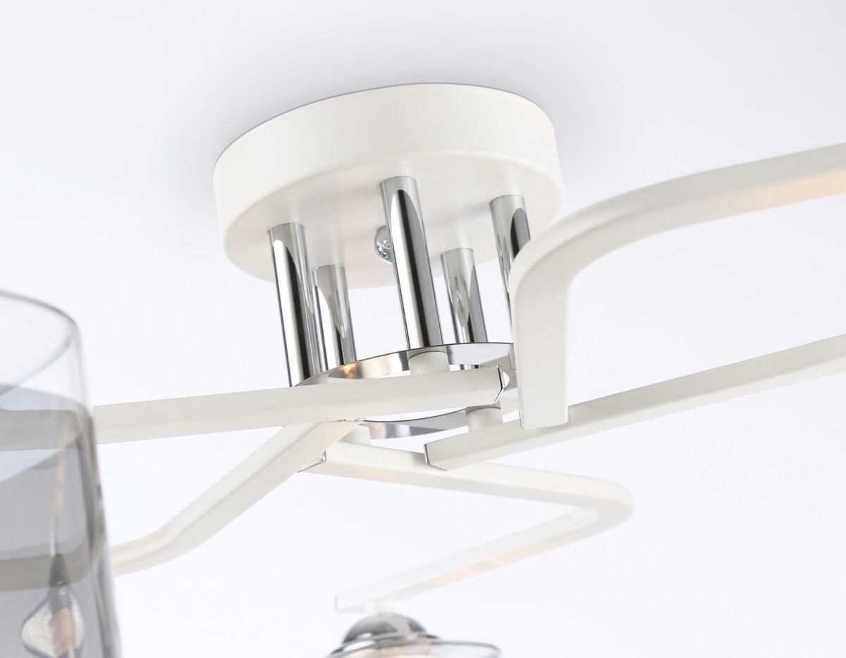 TR303219/5 WH/CH/SM белый/хром/дымчатый E27*5 max 60W D580*250 — изображение 2