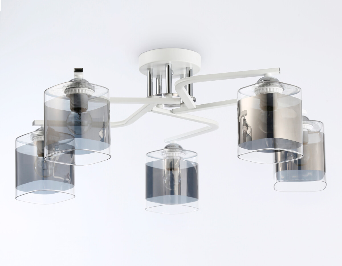 TR303219/5 WH/CH/SM белый/хром/дымчатый E27*5 max 60W D580*250 — изображение 3