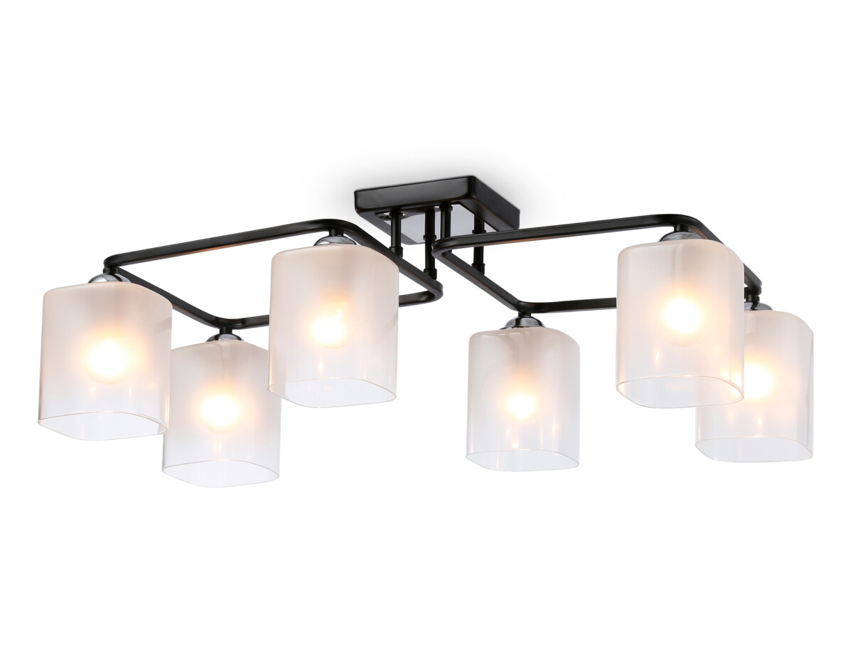 TR303224/6 BK/CH/FR черный/хром/белый матовый E27*6 max 60W 615*390*220 — изображение 5