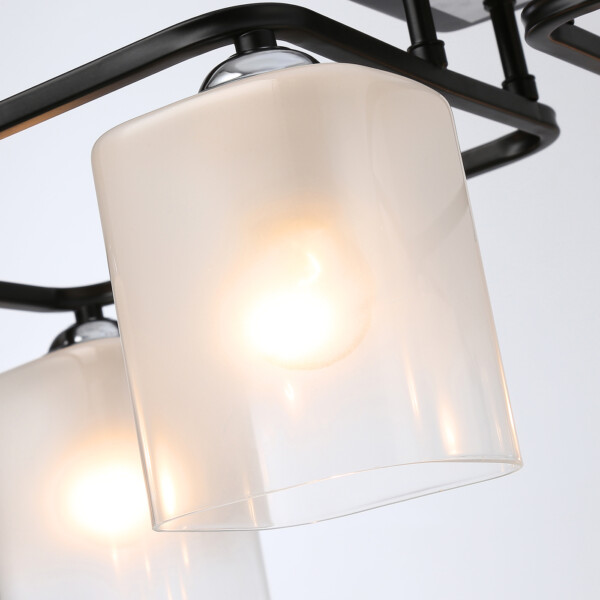 TR303224/6 BK/CH/FR черный/хром/белый матовый E27*6 max 60W 615*390*220