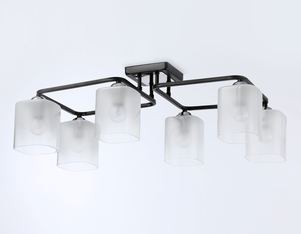 TR303224/6 BK/CH/FR черный/хром/белый матовый E27*6 max 60W 615*390*220 — изображение 2