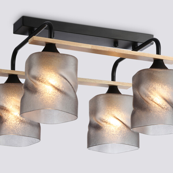 TR3033249/4 BK/WD черный/дерево E27/4 max 60W 340*340*245