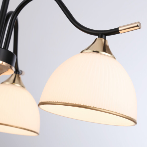 TR3161/3 BK/FGD черный/золото E27/3 max 60W D580*300