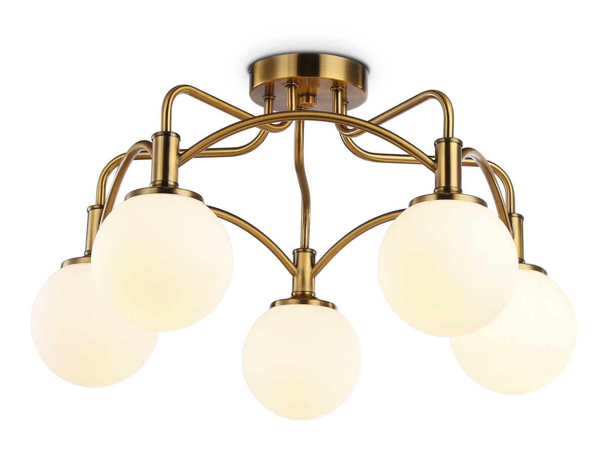 TR3212/5 GD/FR золото/белый матовый  E27*5 max 40W D560*302 — изображение 7