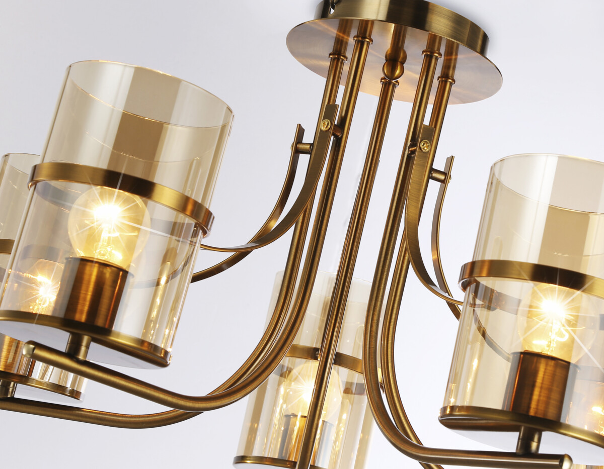 TR3222/5 GD/TI золото/янтарь E27*5 max 40W D540*300 — изображение 4