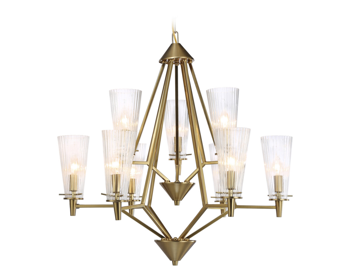 в наличии TR3233/6+3 BS/FR латунь/белый матовый E14*9 max 40W D730*720 - купить в интернет-магазине Светильники Торг