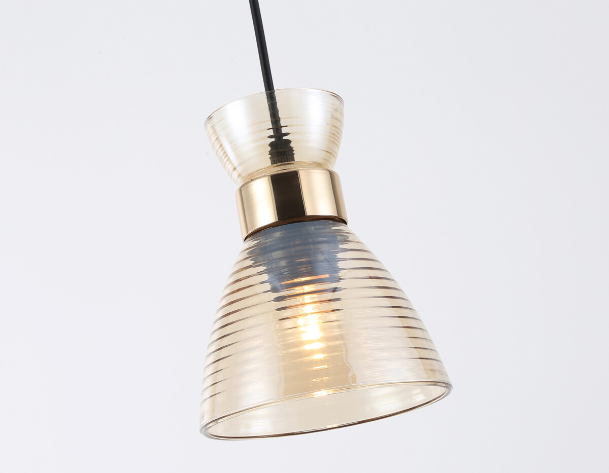 TR3403 BK/FGD/TI черный/золото/янтарь E27 max 60W D135*1000 — изображение 3