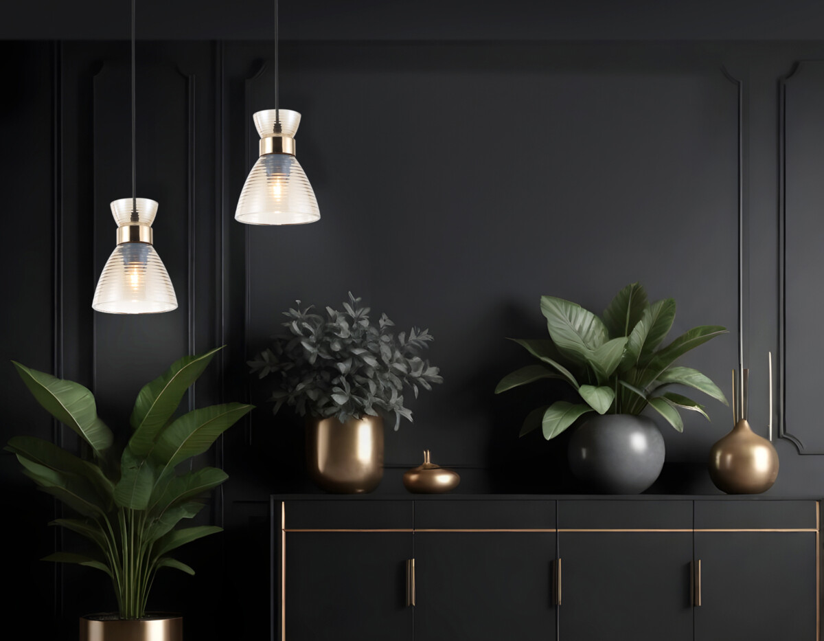 TR3403 BK/FGD/TI черный/золото/янтарь E27 max 60W D135*1000 — изображение 4