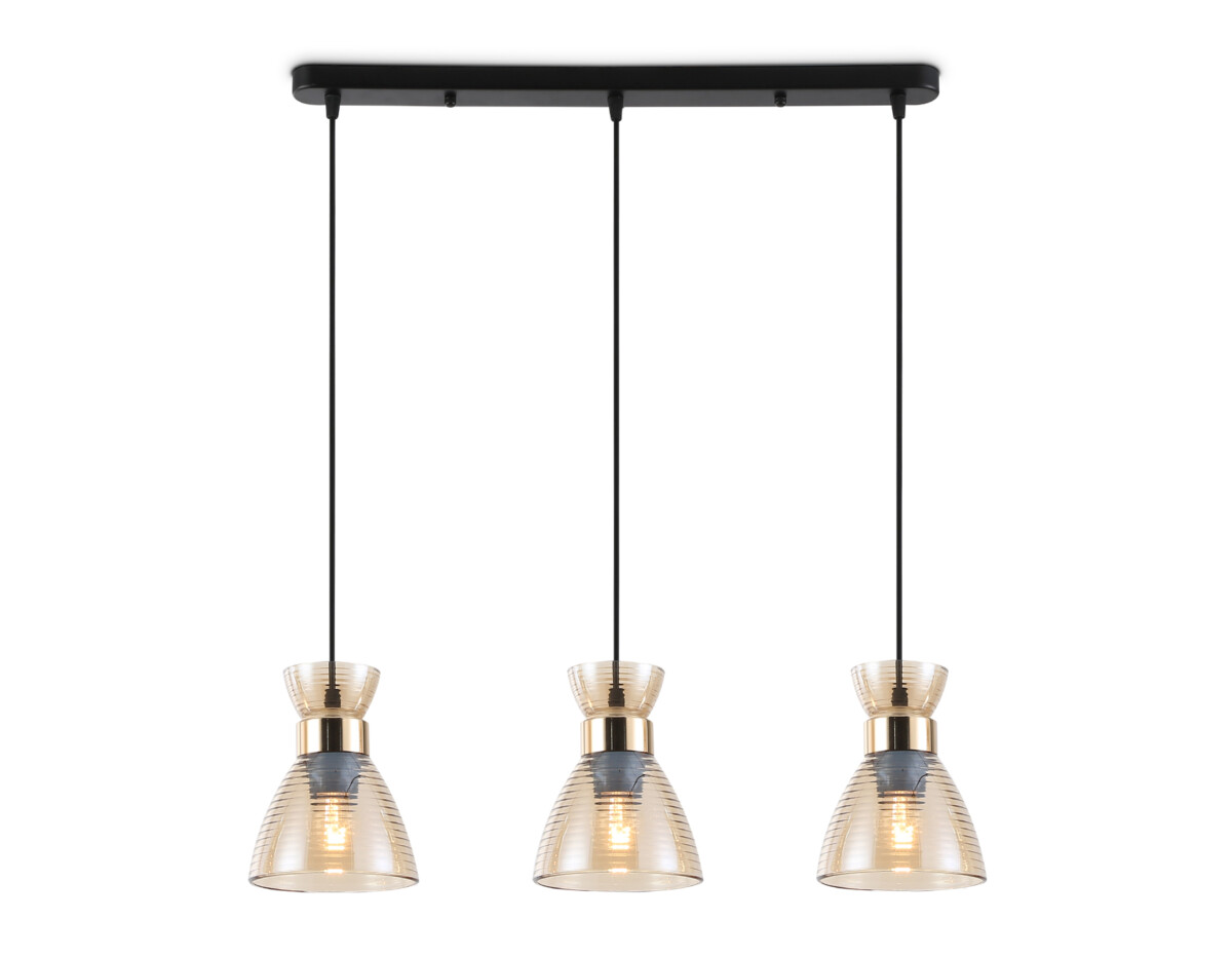 TR3404/3 BK/FGD/TI черный/золото/янтарь E27/3 max 60W 550*135*1000 — изображение 6