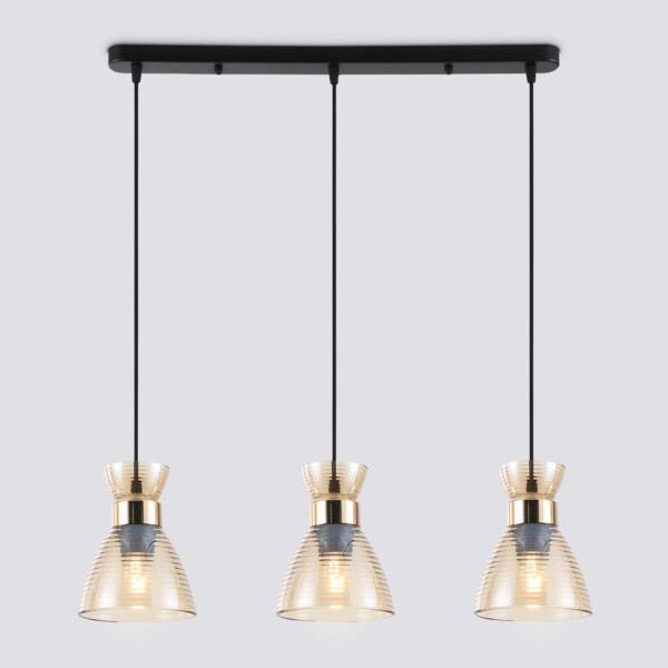 TR3404/3 BK/FGD/TI черный/золото/янтарь E27/3 max 60W 550*135*1000