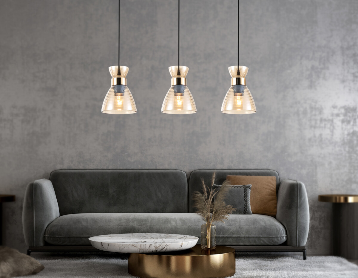 TR3404/3 BK/FGD/TI черный/золото/янтарь E27/3 max 60W 550*135*1000 — изображение 4