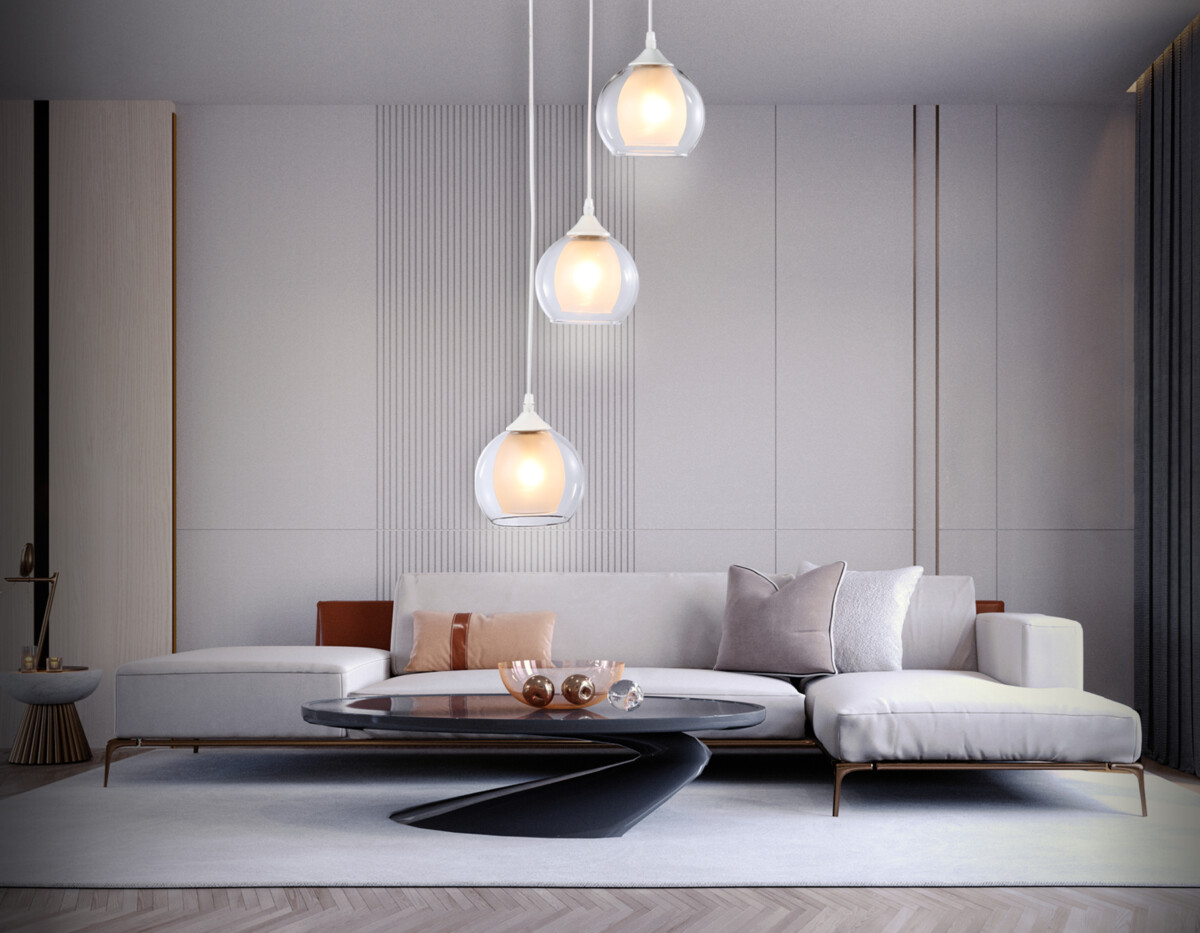 TR3540/3 WH/CL/FR белый/прозрачный/белый матовый E27*3 max 40W D281*800 — изображение 2