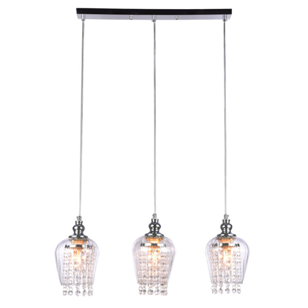 TR3612/3 CH/CL хром/прозрачный E27/3 max 40W 570*140*920