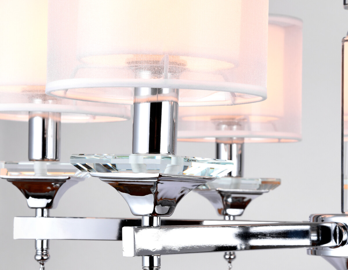 TR4533/6 CH/WH хром/белый E14/6 max 40W D700*560 — изображение 1