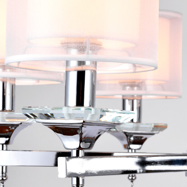 TR4533/6 CH/WH хром/белый E14/6 max 40W D700*560