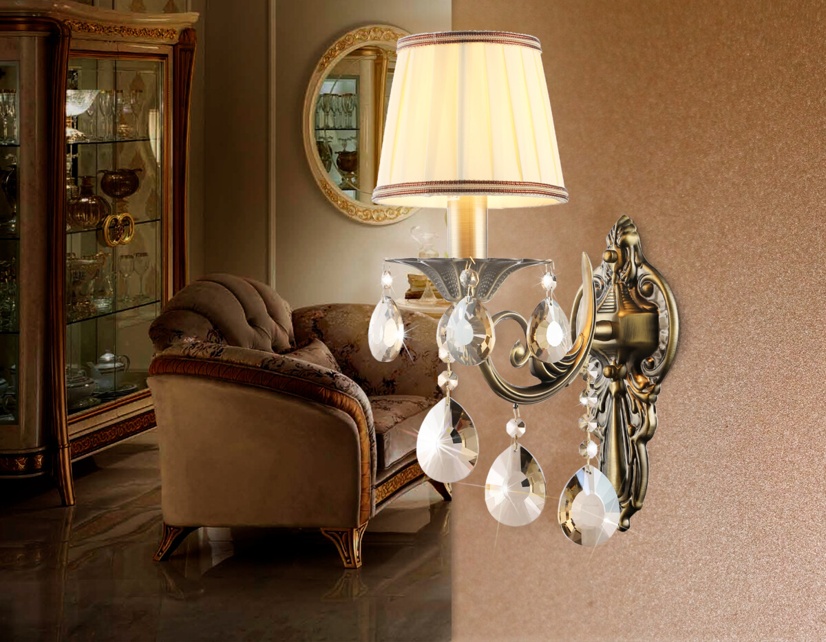 TR4578 SB/WH бронза/белый E14 max 40W 405*130*230 — изображение 2