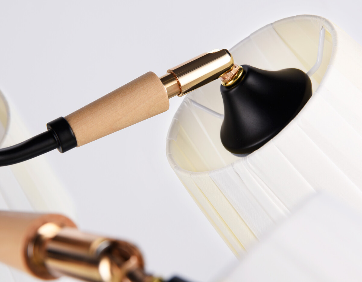 TR4733_macro1 TR4733/5 BK/LWD черный/светлое дерево E27/5 max 40W D610*270 — изображение 1