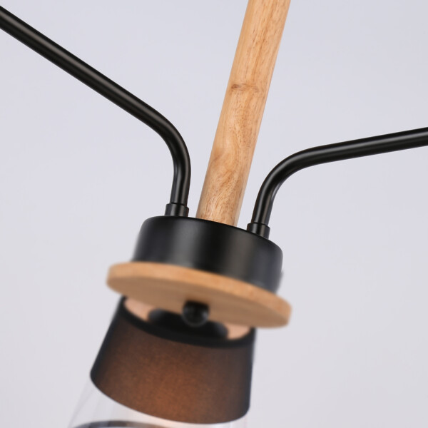 TR4740/3 BK/LW черный/светлое дерево E27/3 max 40W D760*350