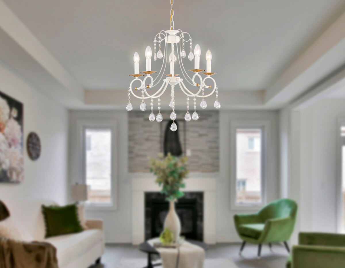 TR4916/5 WH/GD белый/золото E14/5 max 40W D550*860 — изображение 7