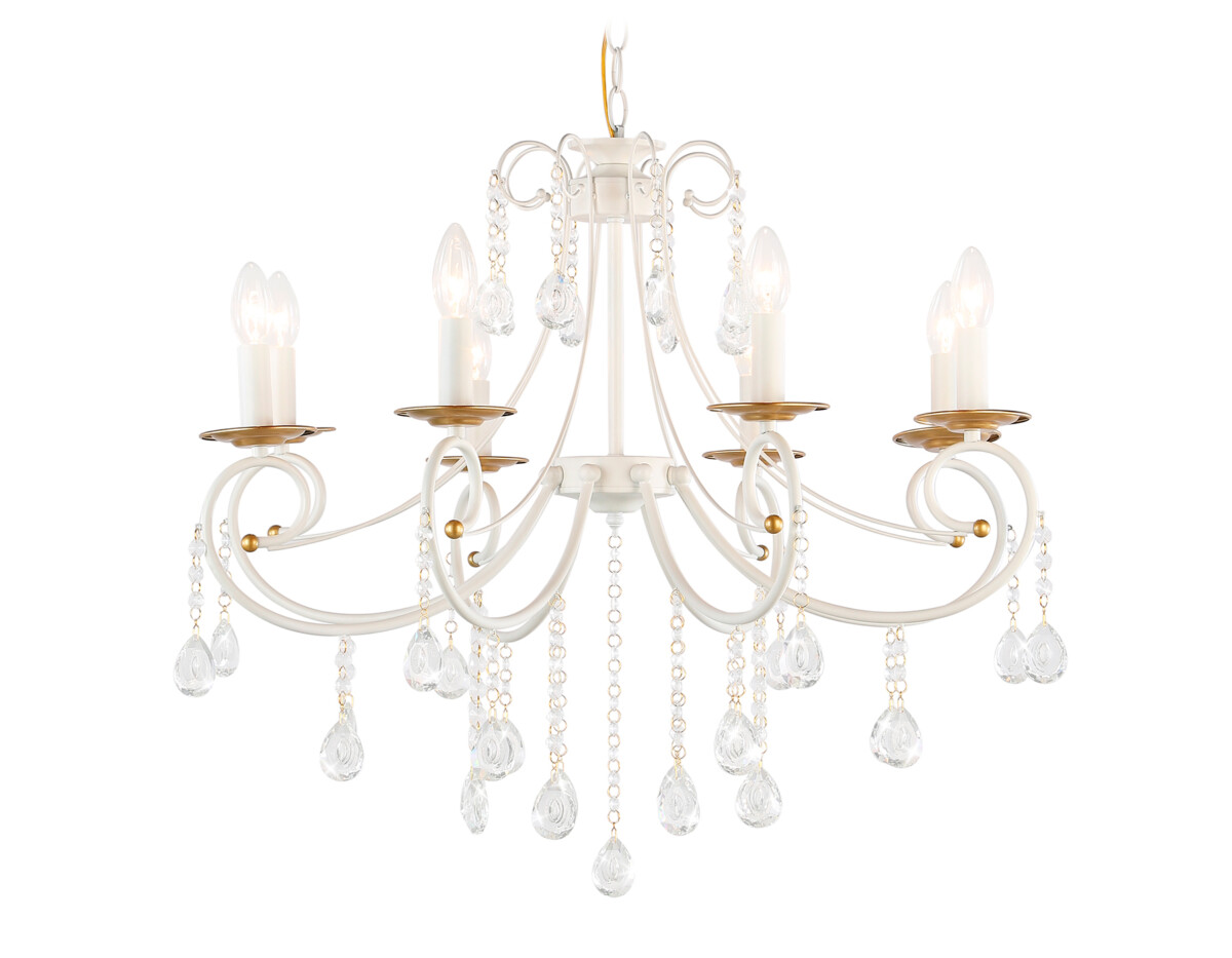 TR4917/8 WH/GD белый/золото E14/8 max 40W D740*930 — изображение 8