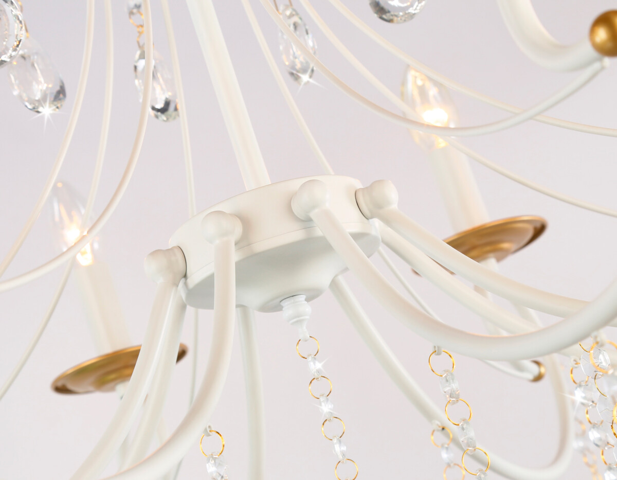 TR4917/8 WH/GD белый/золото E14/8 max 40W D740*930 — изображение 2