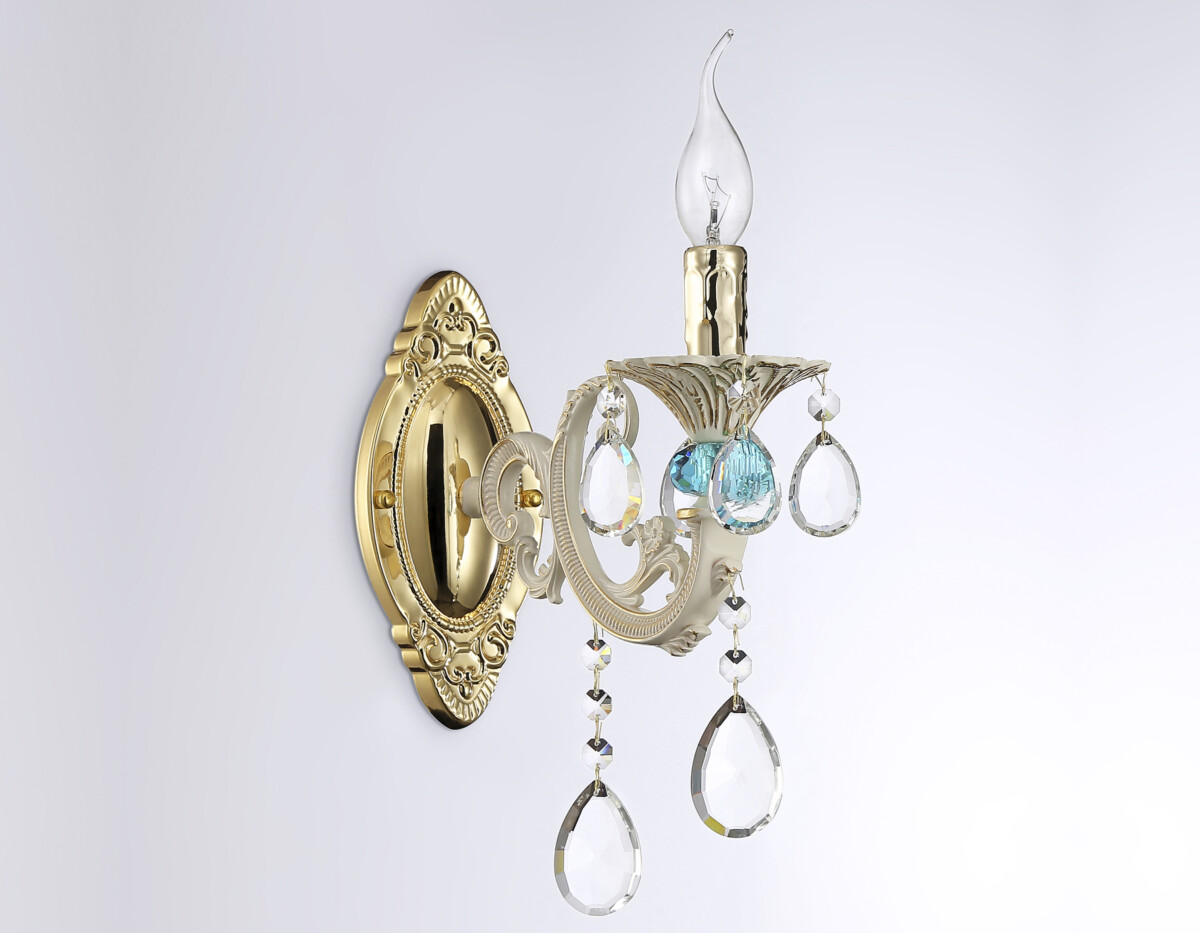 TR4932 GD/WH/CL золото/белый/прозрачный E14 max 40W 400*120*270 — изображение 5