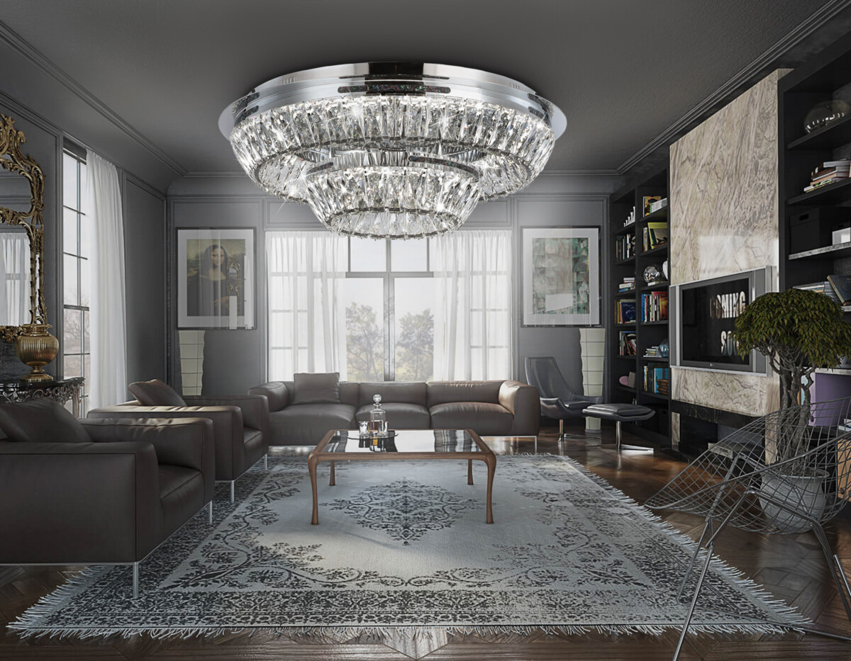 TR5029 CH/CL хром/прозрачный 3000K/4200K/6400K 81W D600*207 (Без ПДУ) — изображение 2