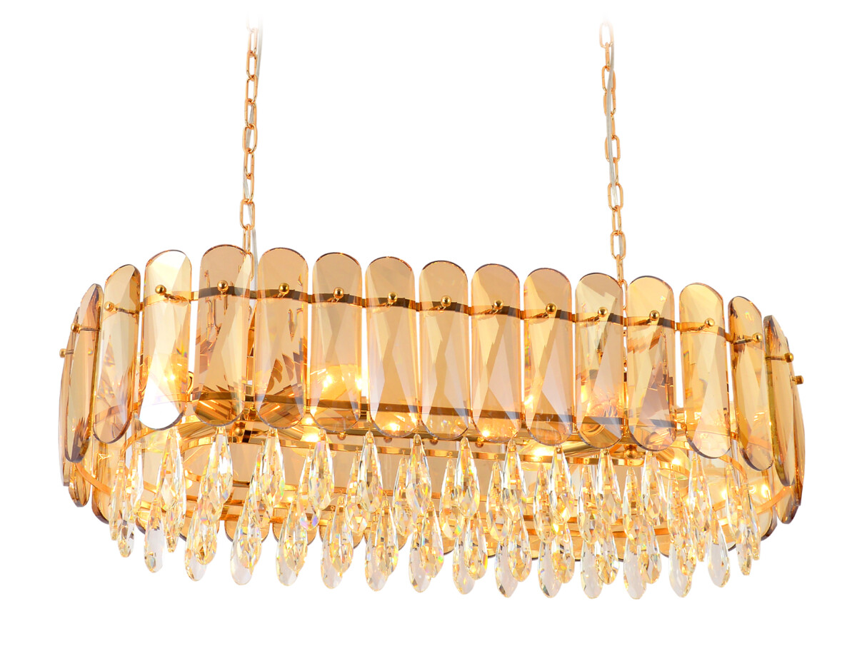 TR5074/8 GD/TI/CL золото/янтарь/прозрачный E14/8 max 40W 800*360*950 — изображение 5