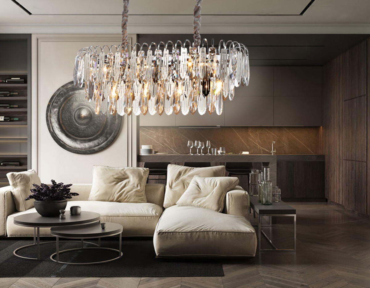 TR5259/10 CH/CL хром/прозрачный E27*10 max 40W 800*300*270 — изображение 2