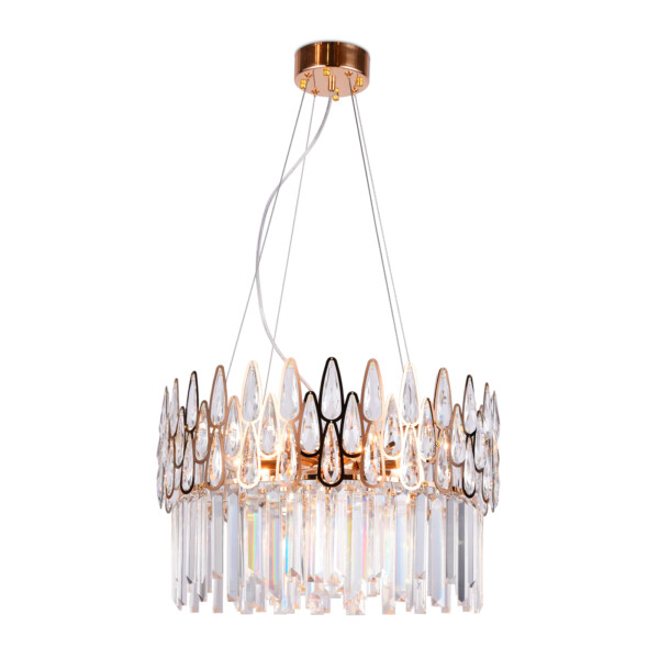 TR5263/8 GD/CL золото/прозрачный E14/8 max 40W D500*700