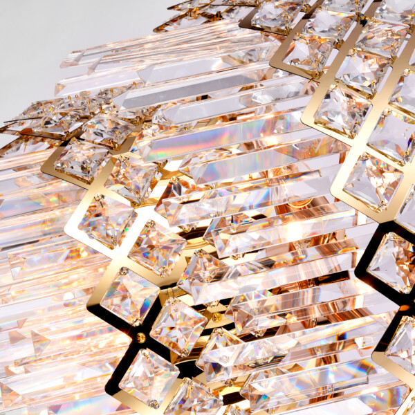 TR5275/8 GD/CL золото/прозрачный E14/8 max 40W D520*880