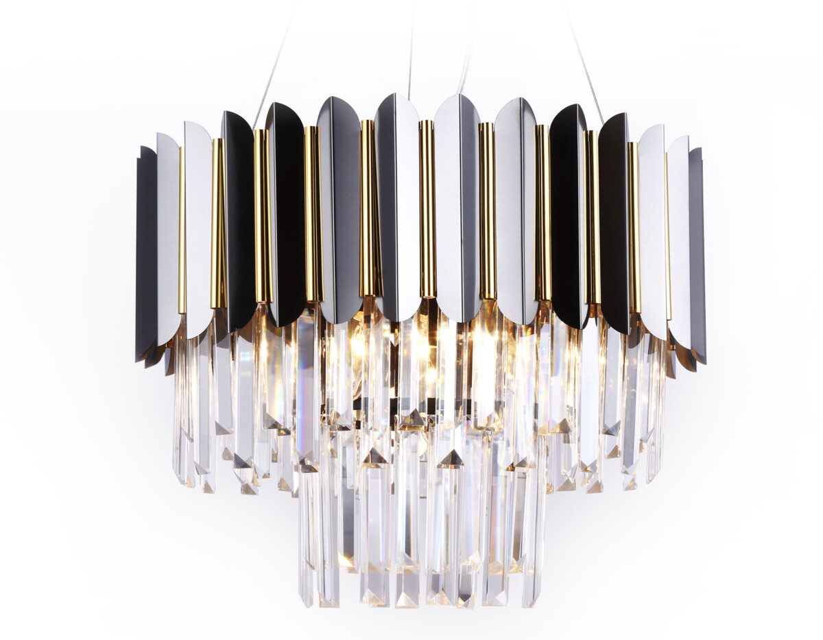 TR5297/7 DCH/GD черный хром/золото E14/7 max 40W D500*780 — изображение 2