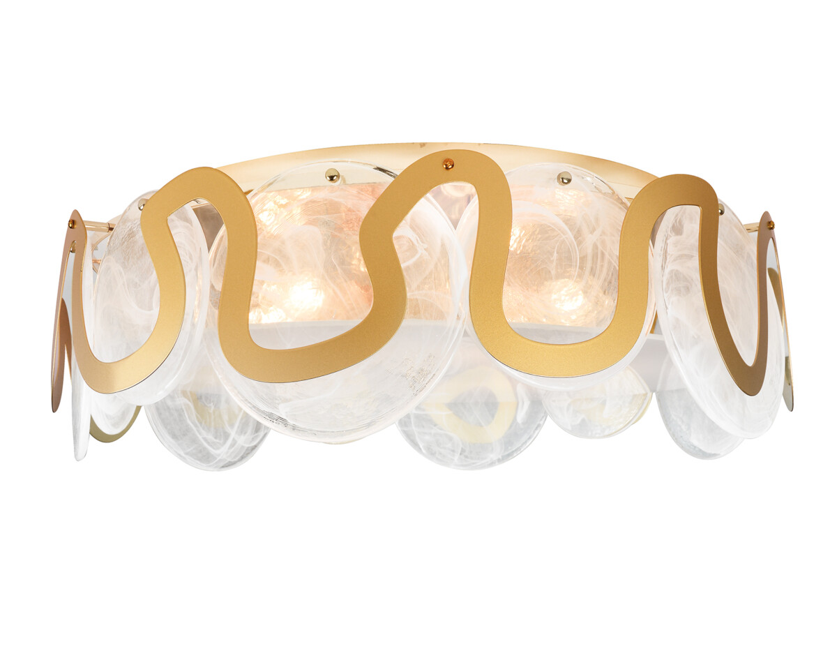 TR5327/6 GD/FR золото/белый матовый E14/6 max 40W D606*230 — изображение 4