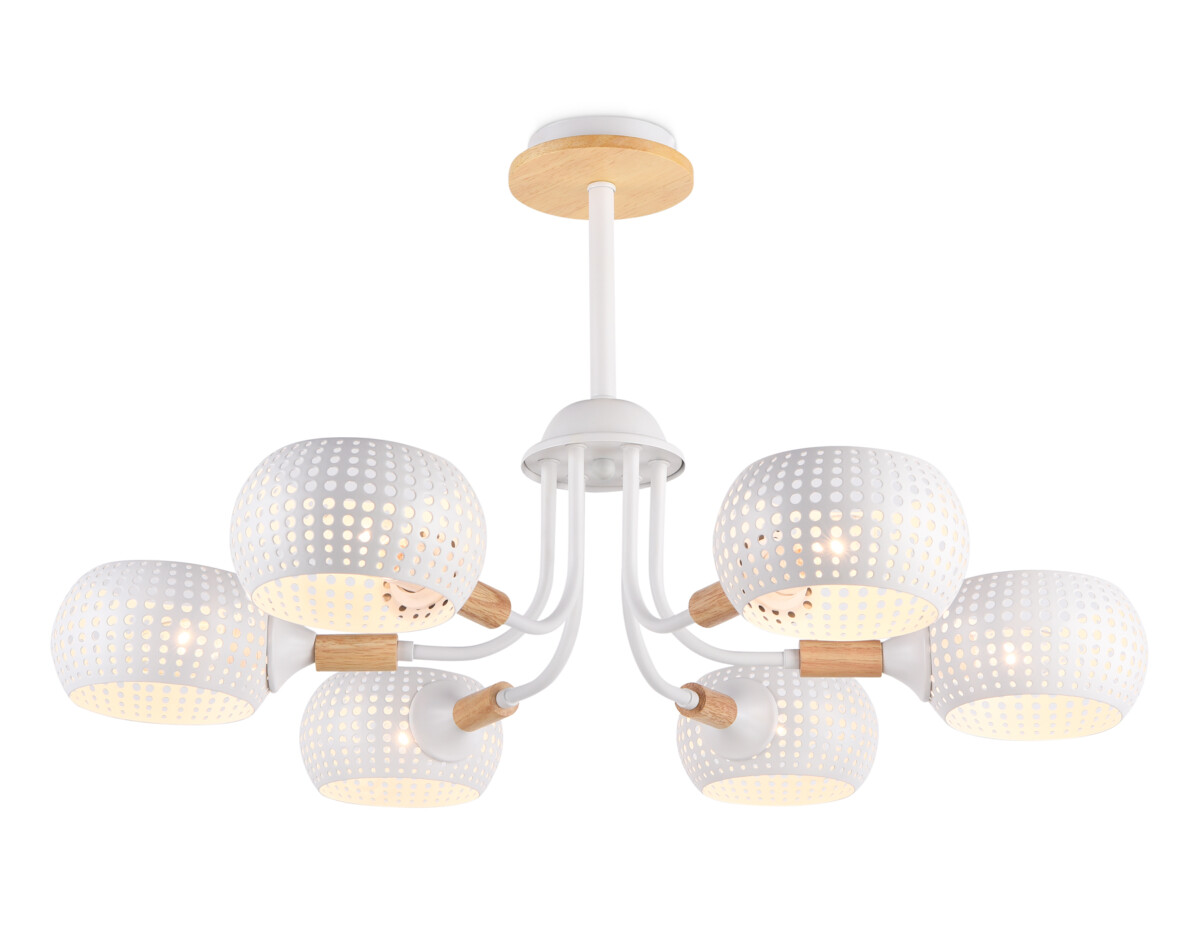 TR80166/6 WH/LWD белый/светлое дерево E14/6 max 40W D690*370 — изображение 5