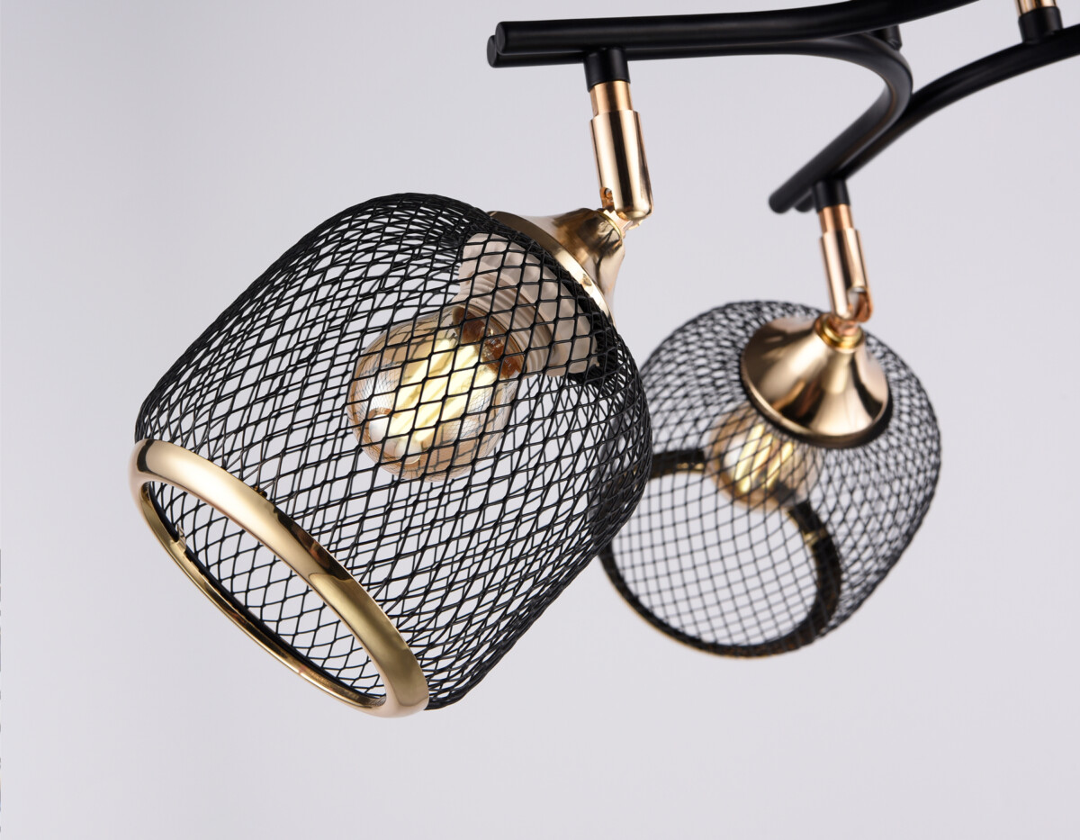 TR80177/4 BK/FGD черный/золото E27/4 max 40W D640*260 — изображение 1