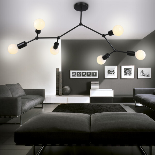 TR8036/6 BK черный E27*6 max 40W D670*590