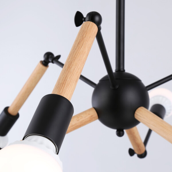 TR80488/6 BK/LW черный/светлое дерево E27/6 max 60W D930*510