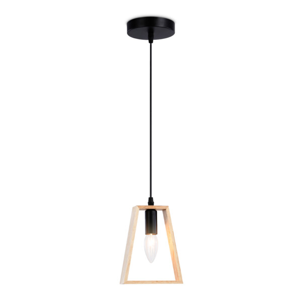 TR80497 BK/LW черный/светлое дерево E14 max 60W D150*1000