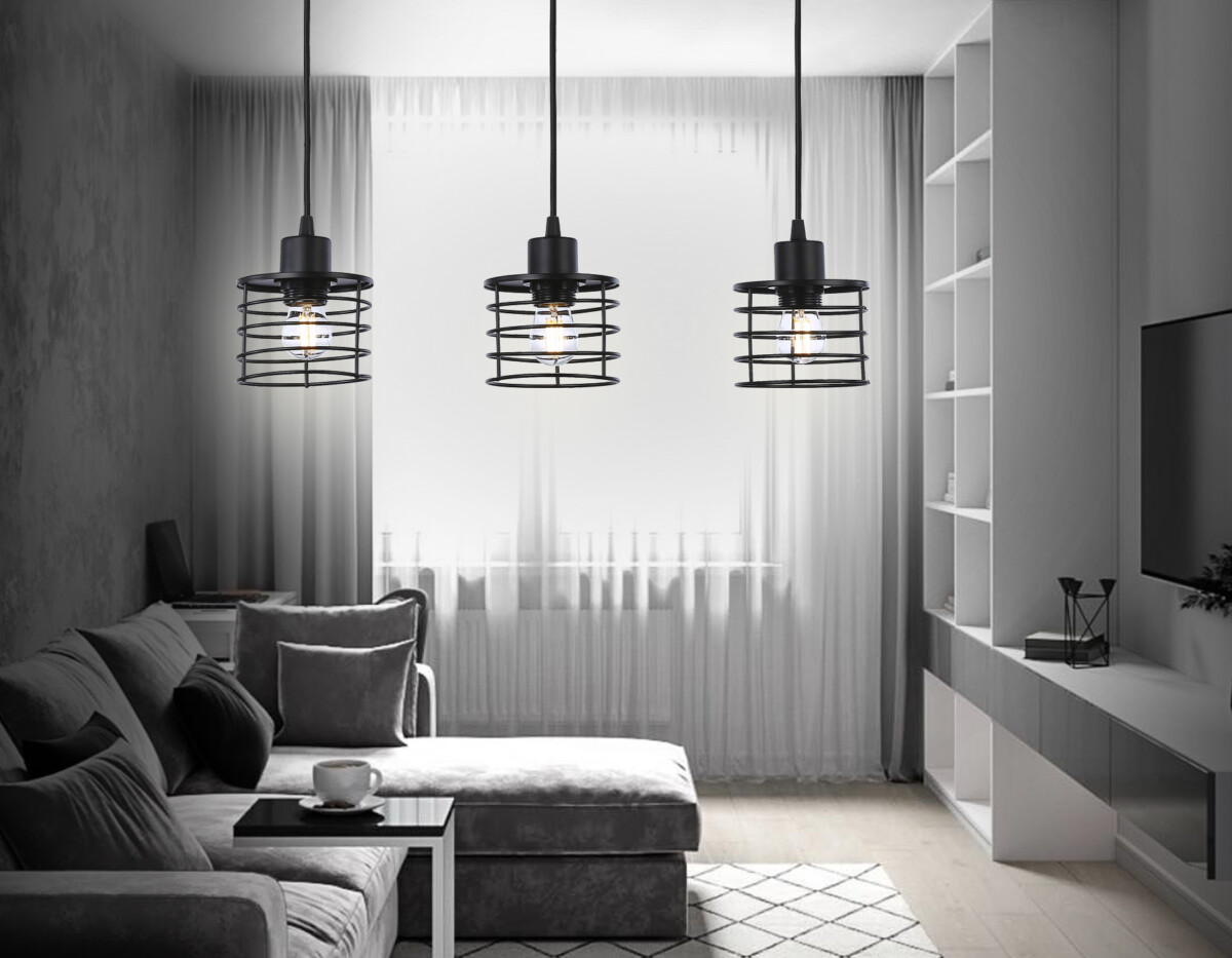 TR8075/3 BK черный E27*3 max 40W 582*120*1040 — изображение 1