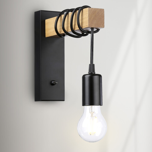 TR8181 BK/LW черный/светлое дерево E27 max 40W 395*60*210