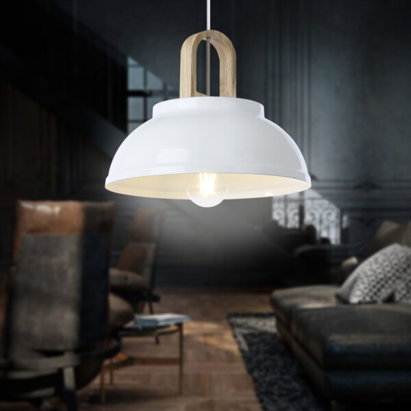 TR8190 WH/LW белый/светлое дерево E27 max 40W D290*900