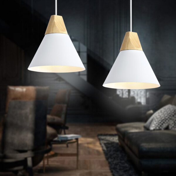 TR8195 WH/LW белый/светлое дерево E27 max 40W D230*935