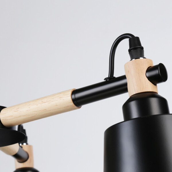 TR82206/3 BK/LW черный/светлое дерево E27/3 max 40W D560*430