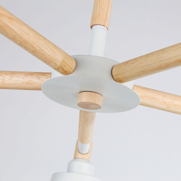 TR82208/5 WH/LW белый/светлое дерево E27/5 max 40W D780*430