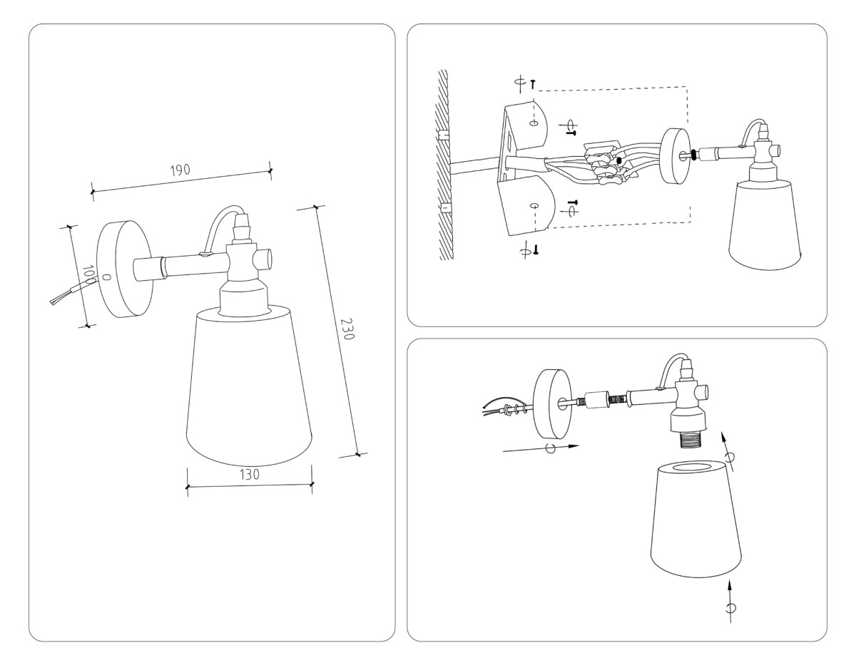 TR82212 WH/LW белый/светлое дерево E27 max 40W 230*130*190 — изображение 4