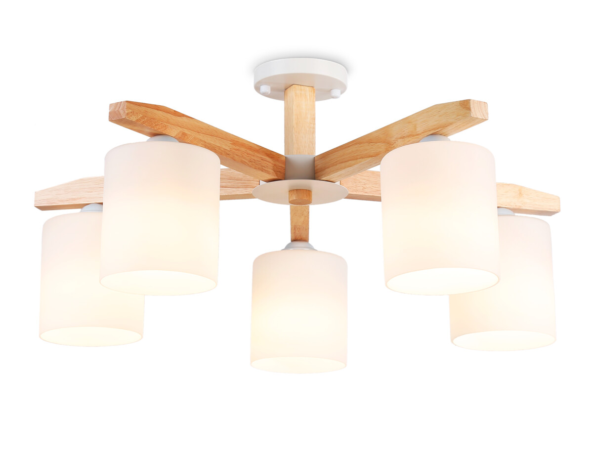 TR83113/5 WH/LW белый/светлое дерево E27/5 max 40W D700*325 — изображение 8