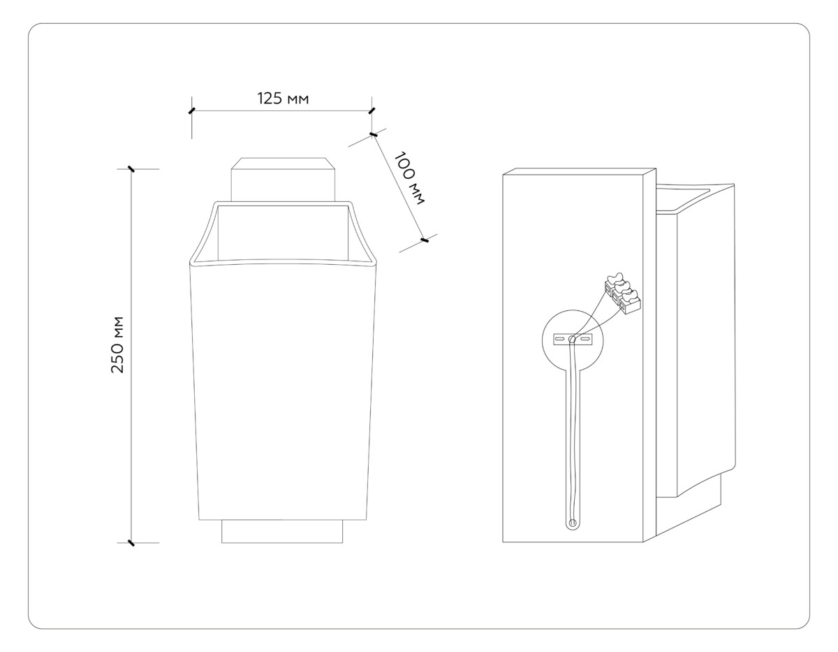 TR83122 LW/FR светлое дерево/белый матовый E27 max 40W 250*125*100 — изображение 4