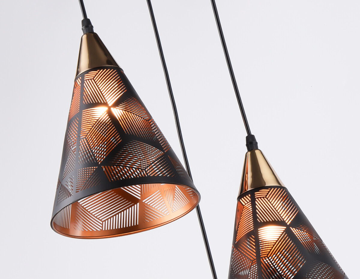 TR8435/3 BK/FGD черный/золото E27/3 max 40W D360*800 — изображение 1