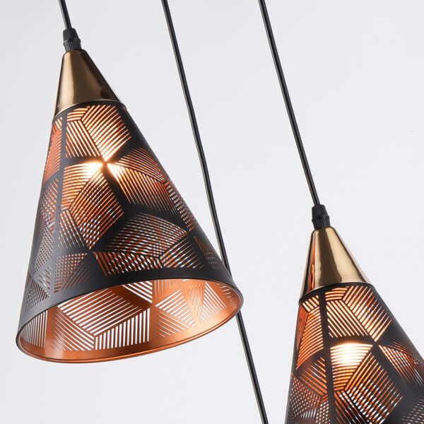 TR8435/3 BK/FGD черный/золото E27/3 max 40W D360*800